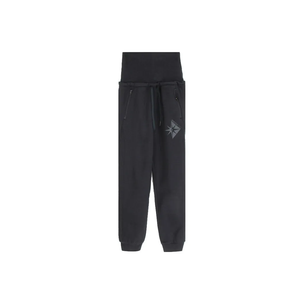 Adidas Knitted Sports Pants Women's Gray Black