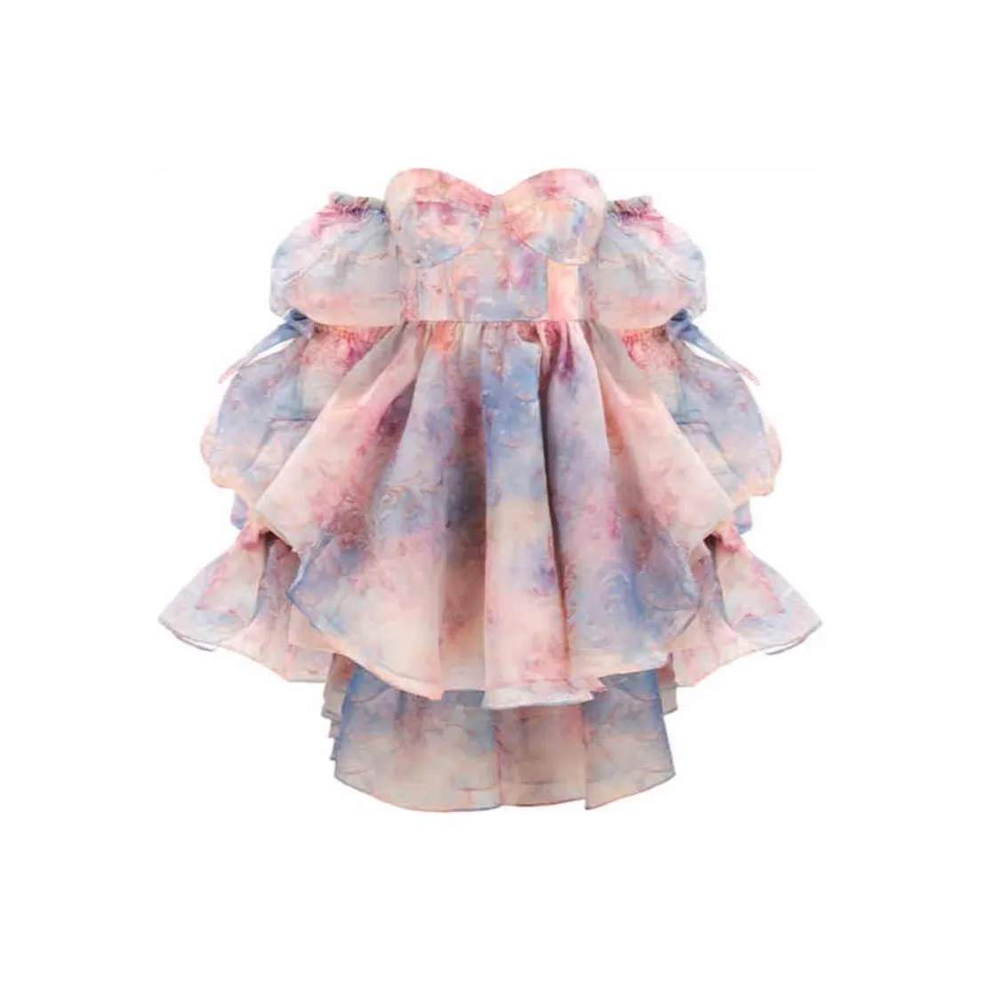 Selkie Collection SS24 Long Sleeved Dress Women's Rose Print