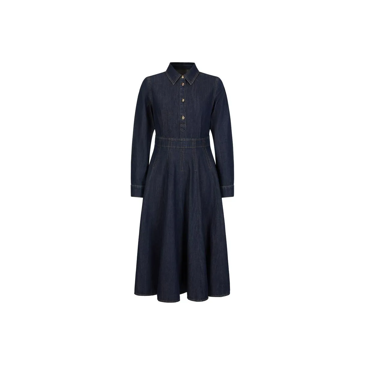 JZ. ANNAKRO Длинное платье с длинными рукавами женское темно-синий