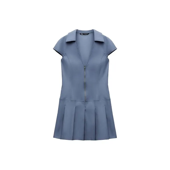 ZARA Short Sleeved Dress Women's Ocean