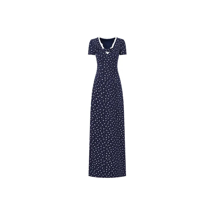 PAZZO Короткий рукав Платье Женское Темно-синий