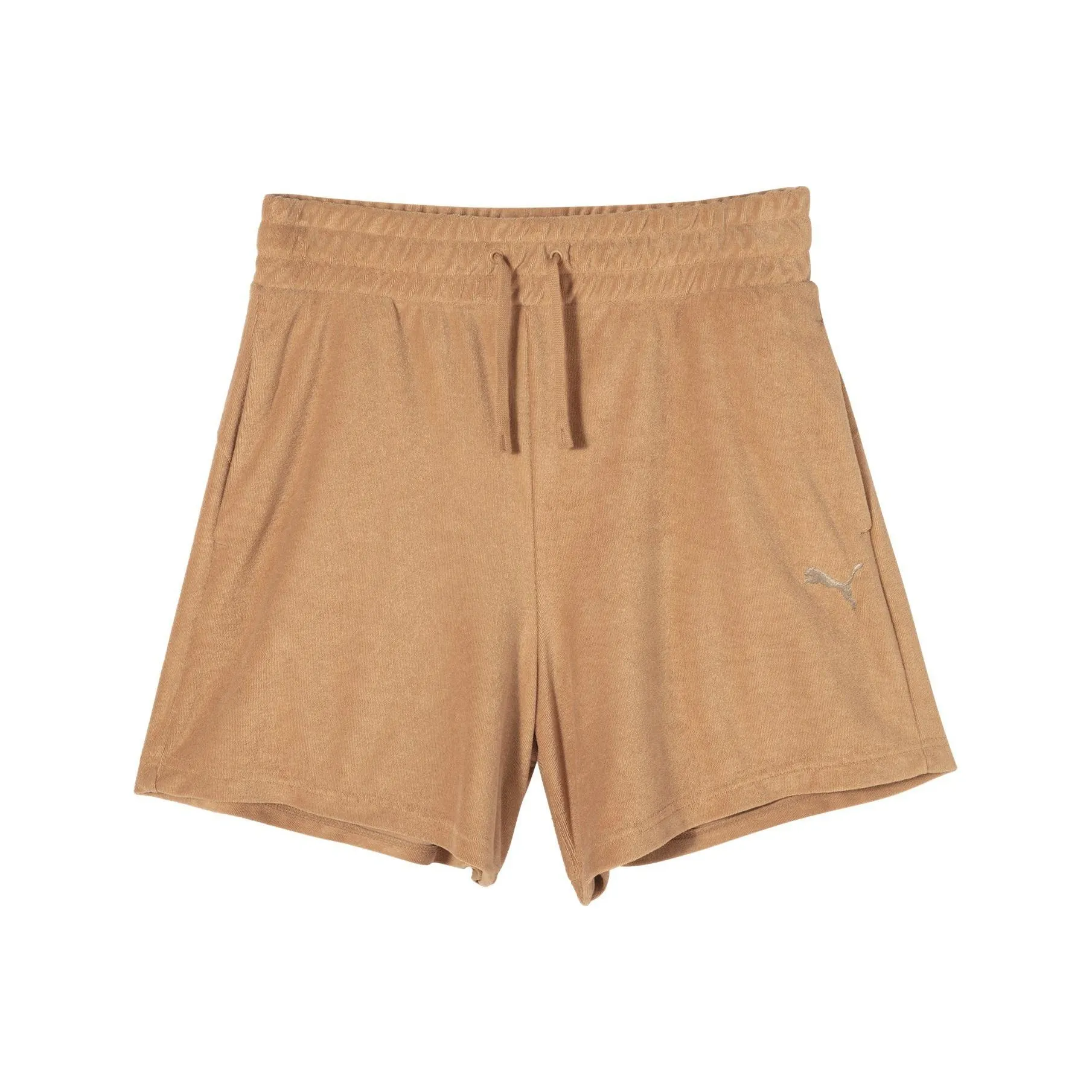 PUMA TOWELING CAT Шорты Повседневные шорты Женские Пустынный желтый