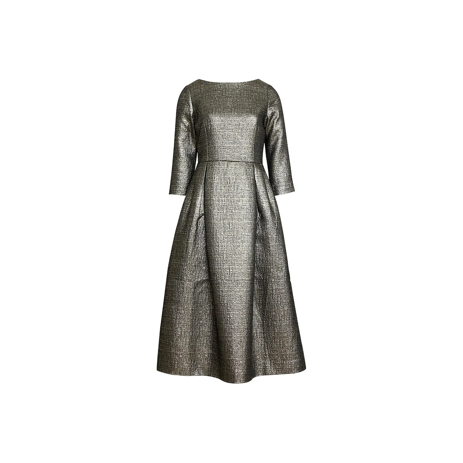 LIZZY Короткий рукав Платье Женское Золотое