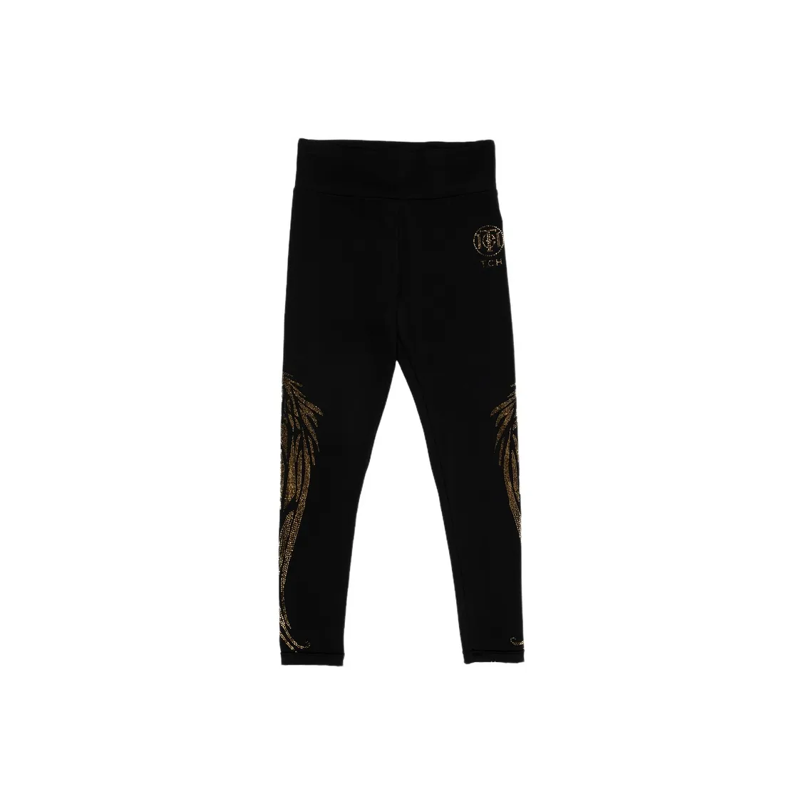 TCH Леггинсы Женские Черная основа с Золотым логотипом