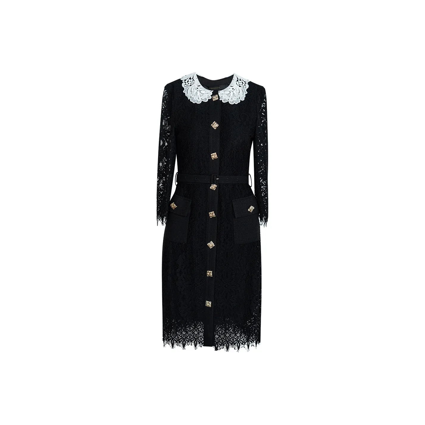 ROEYSHOUSE Длинное платье с длинными рукавами женское черное