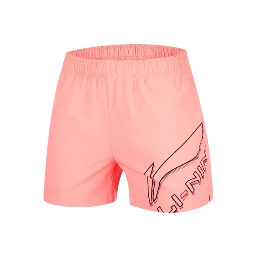 LINING Повседневные шорты женские неоновый светло-оранжевый