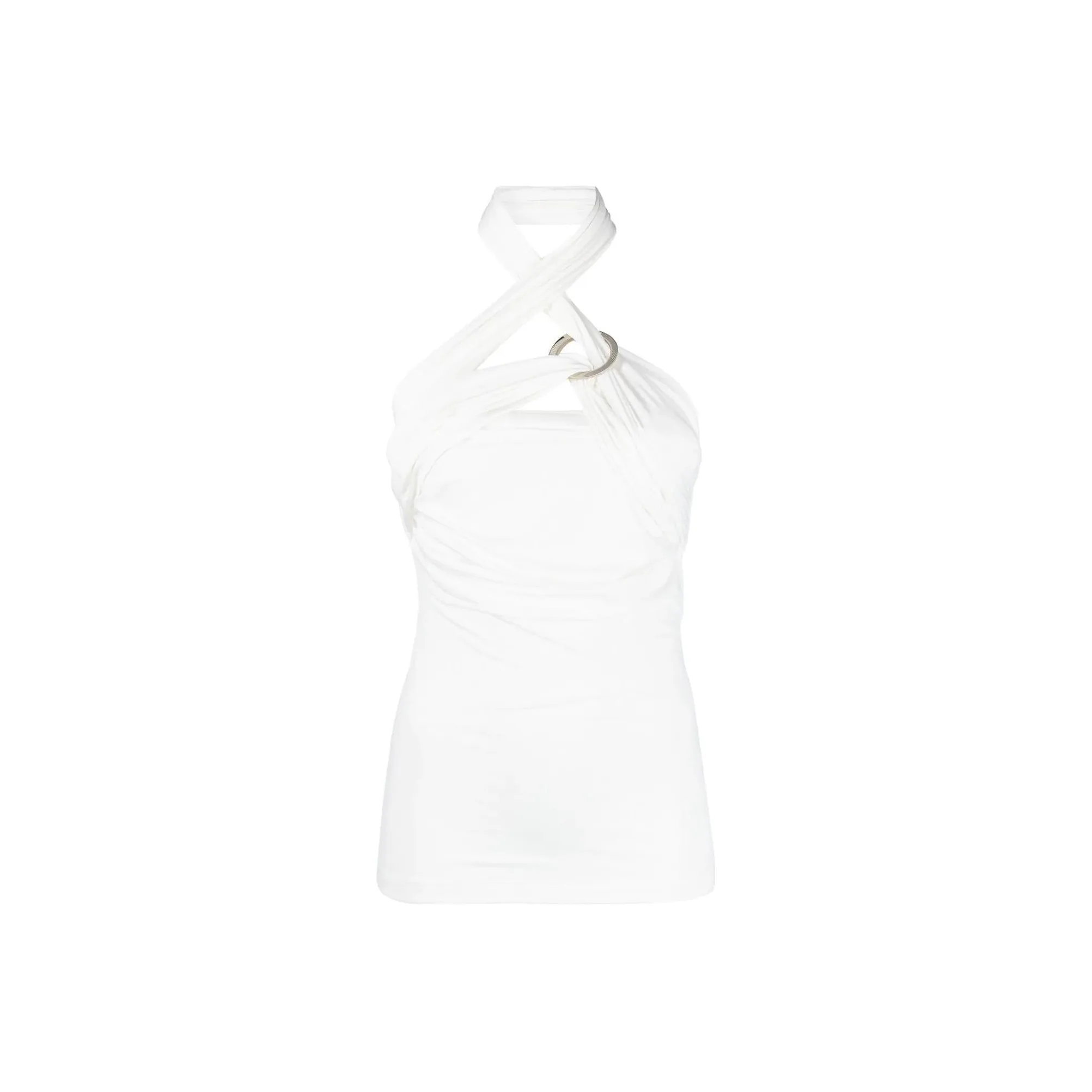 The Attico Draped Halterneck Top