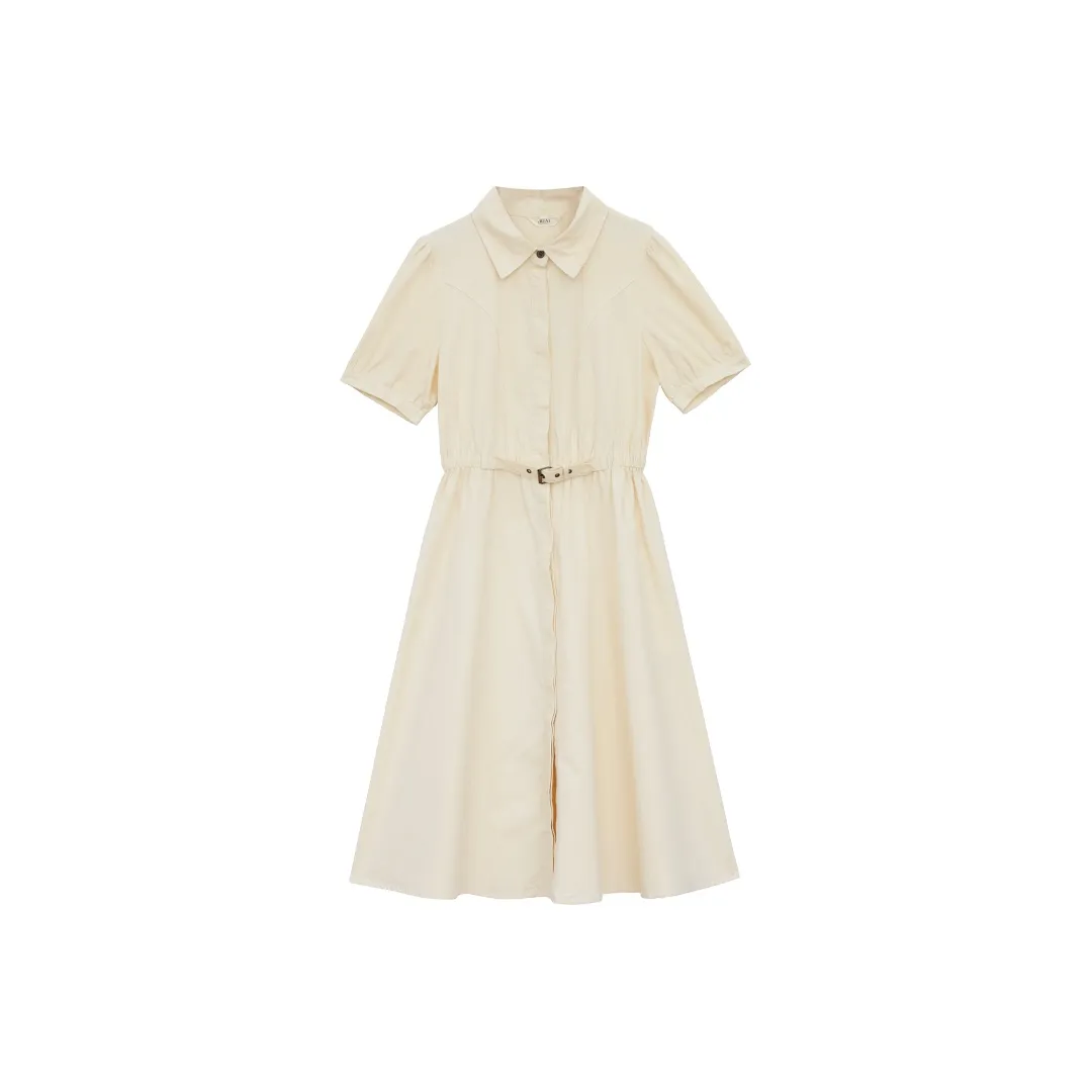 IT'Real Короткое Платье с Короткими Рукавами Женское Светлый Абрикос