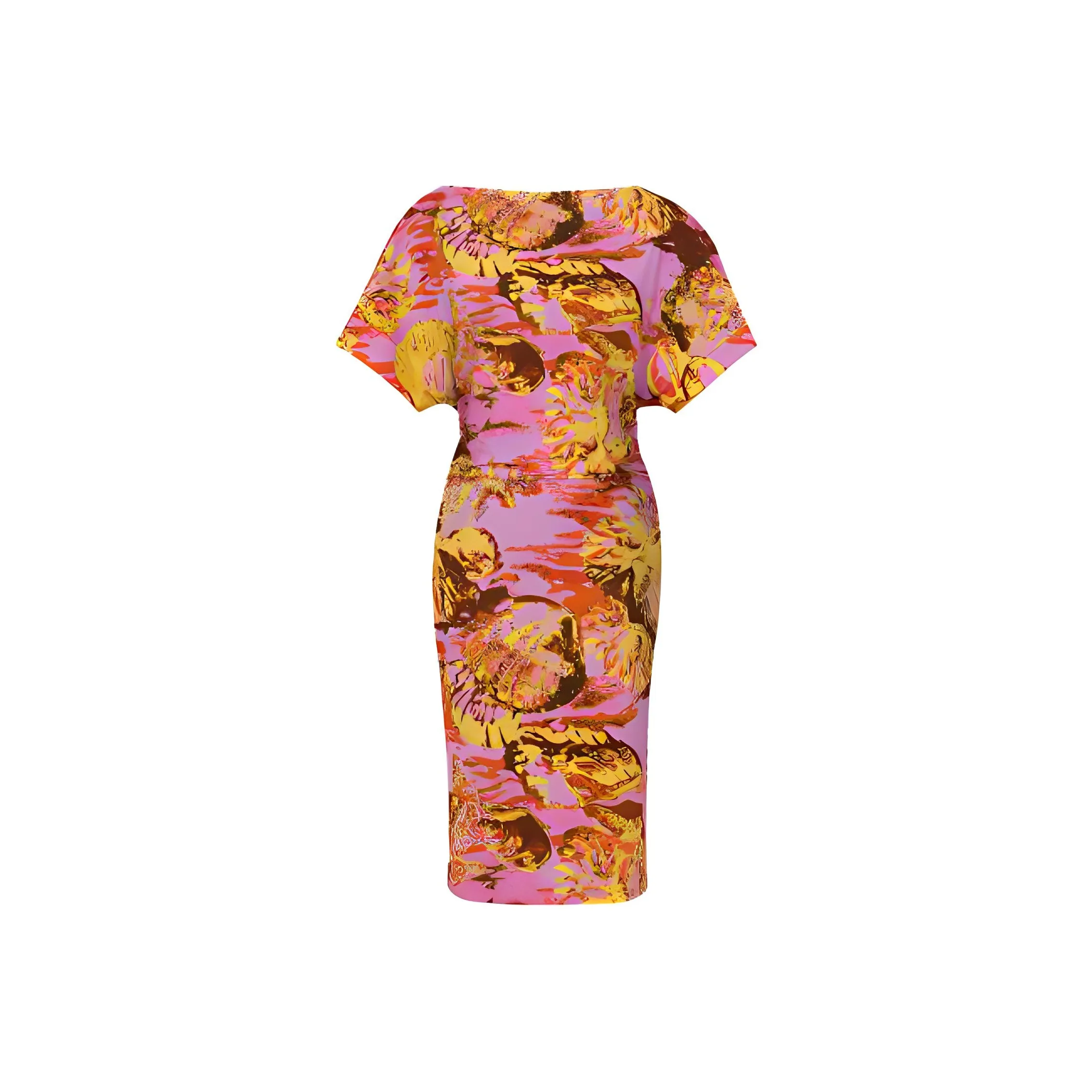 PINKO SS24 Короткое платье с короткими рукавами женское синее