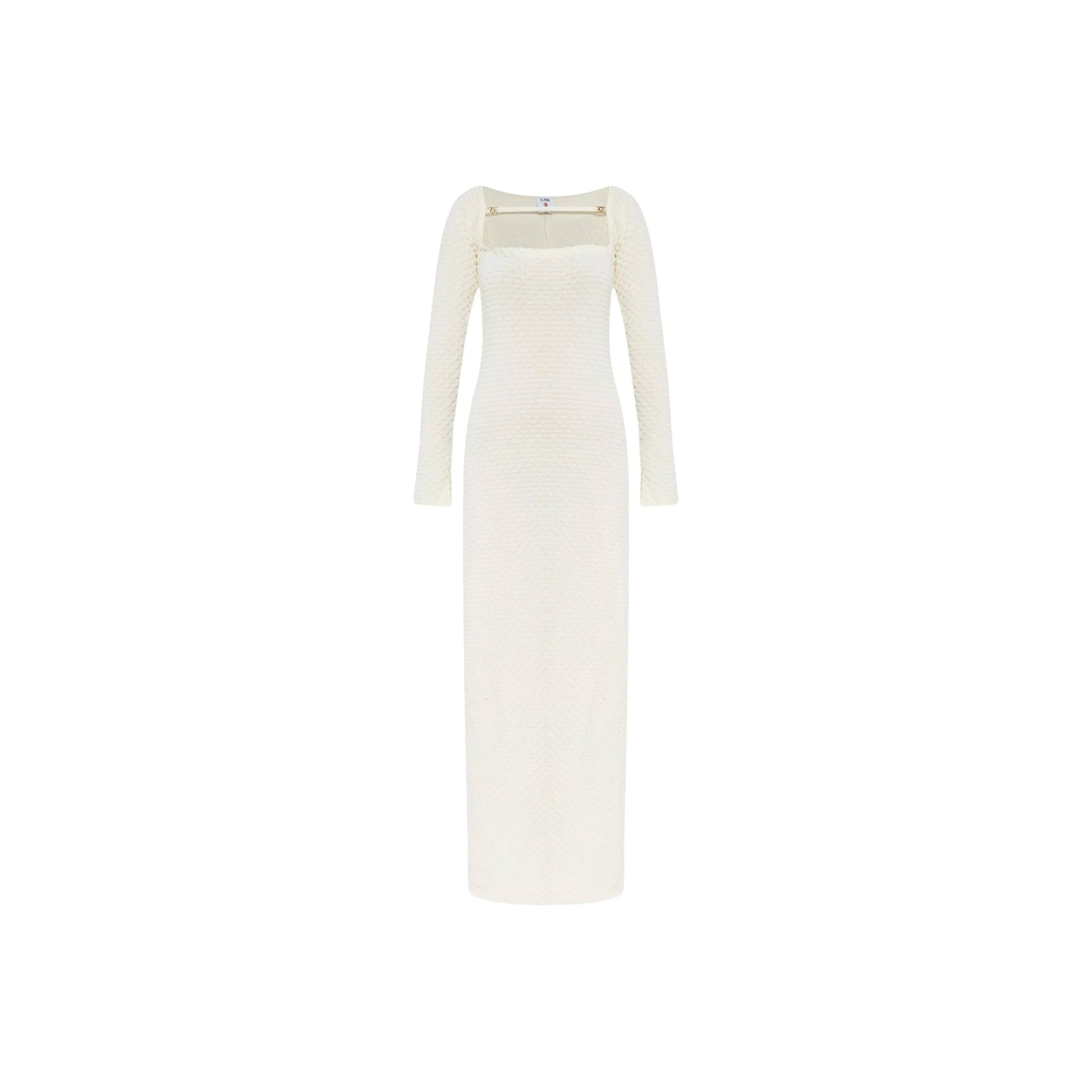 CASABLANCA Textured Knitted Maxi Dress