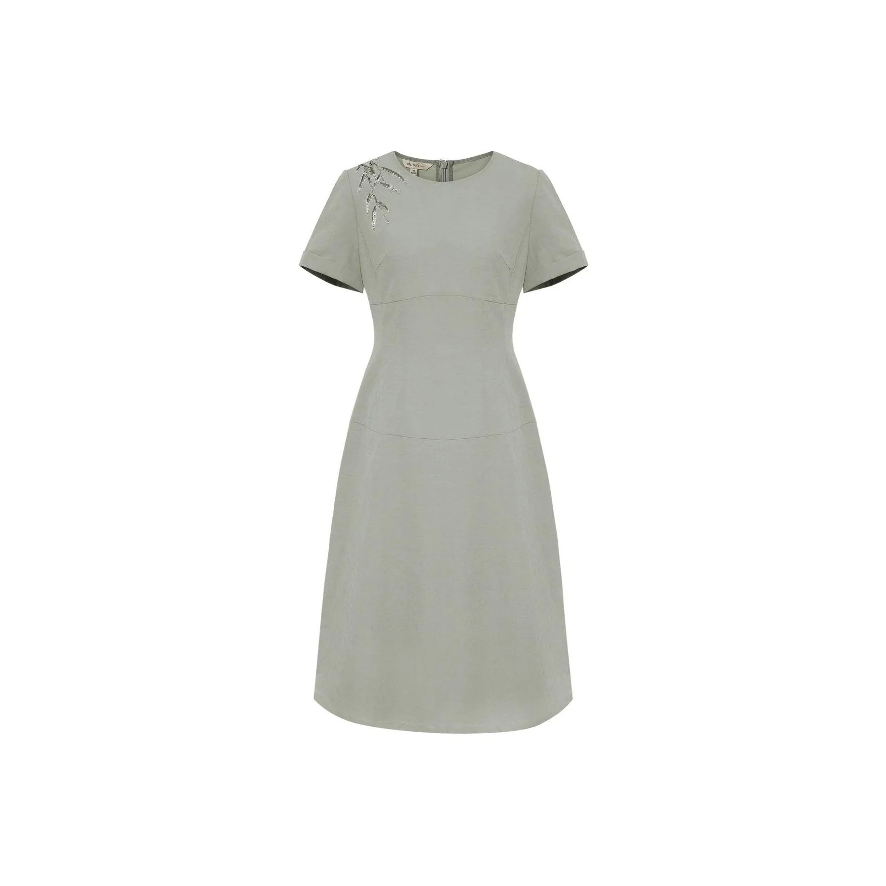 BBLLUUEE Short Sleeved Dress Women's Teal Water Green