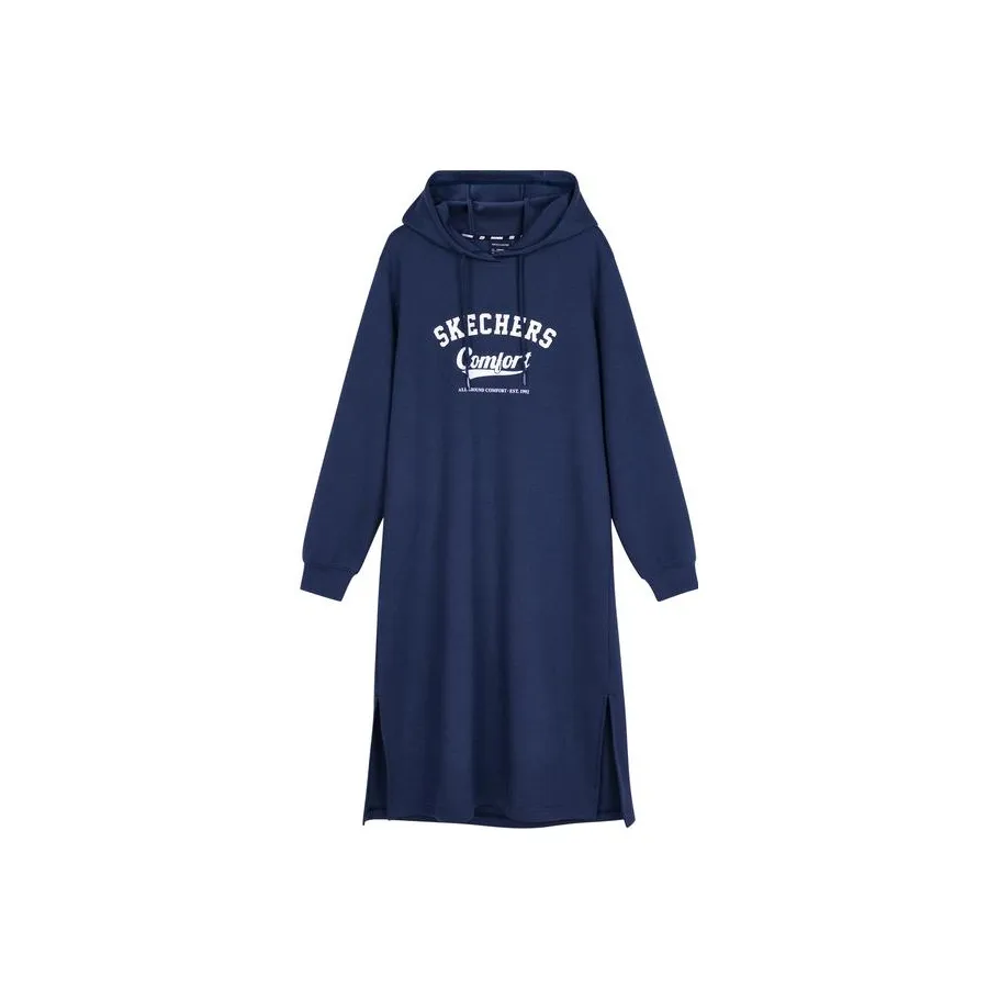 Skechers Colorful Long-Sleeved Dresses Women's Medieval Blue