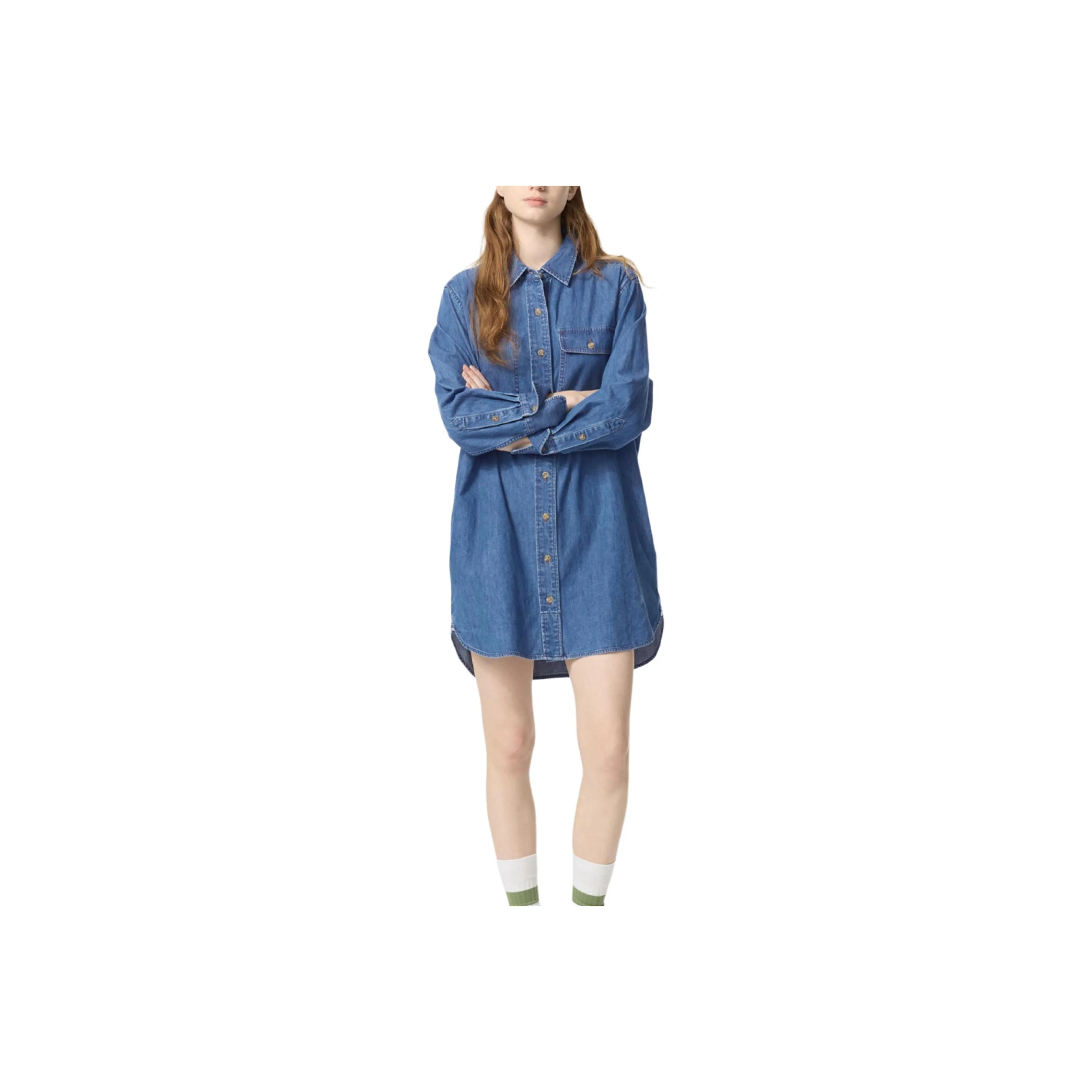 UNIQLO Long Sleeved Dresses Women's Royal Blue