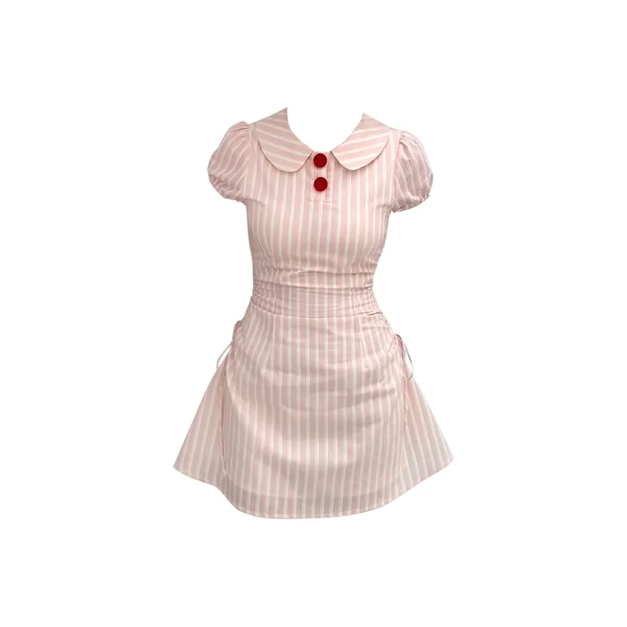 AURORA MUSE Короткий рукав Платье Женское Красное