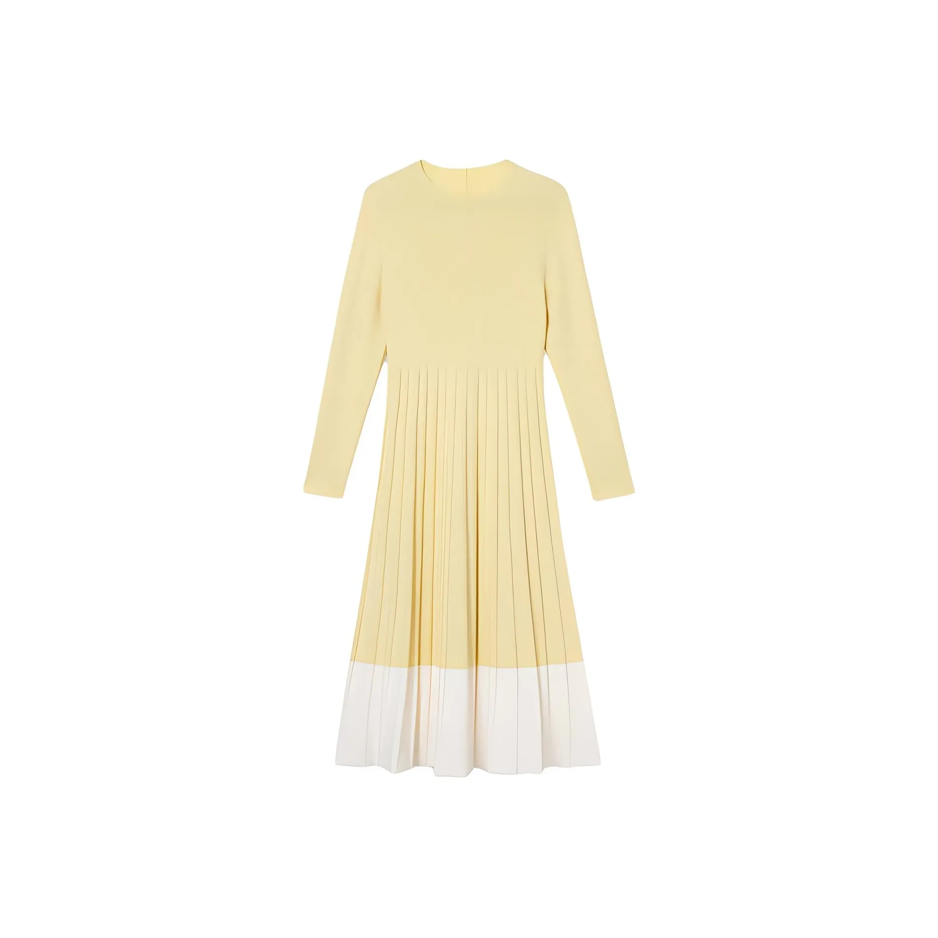 Yiner Длинное платье с длинными рукавами женское светло-желтое