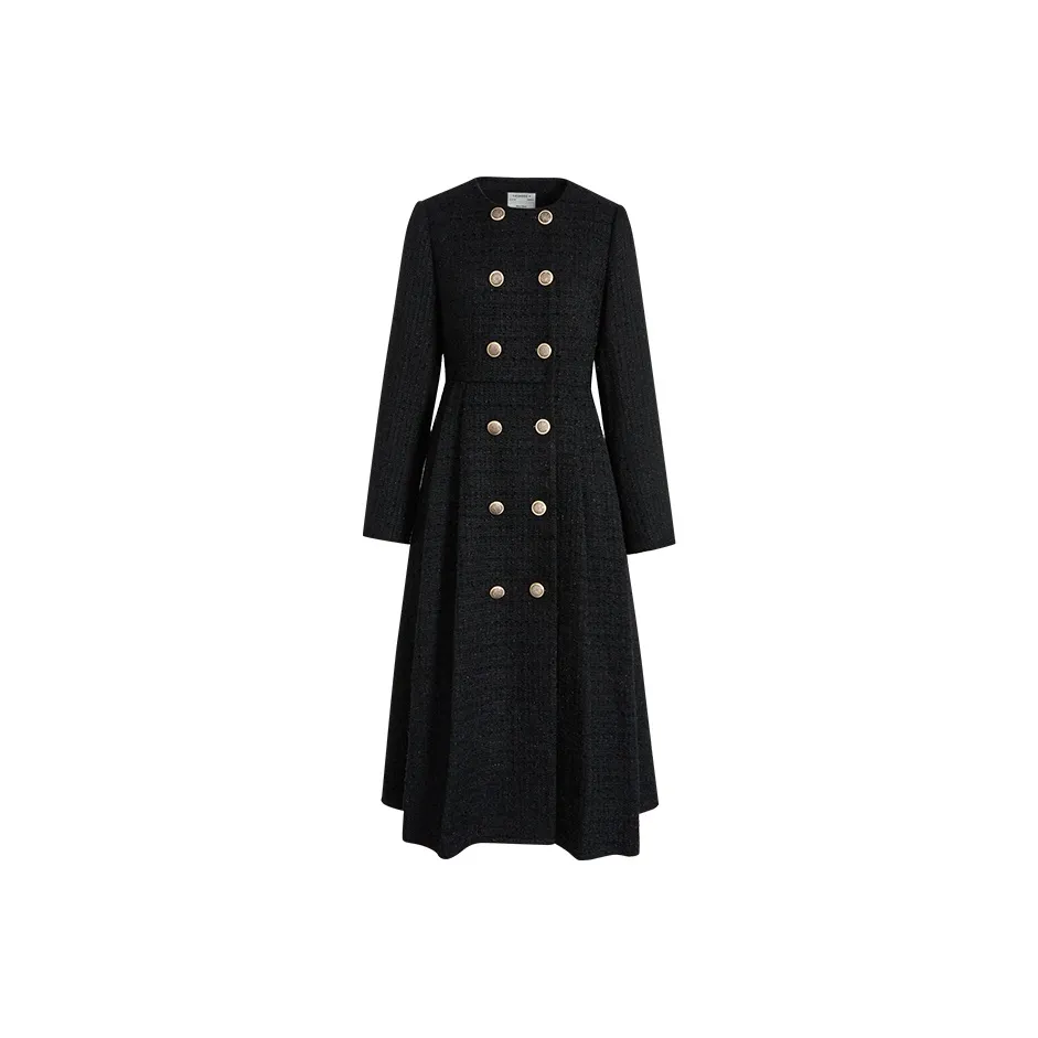 KUOSE Длинное платье с длинными рукавами женское черное