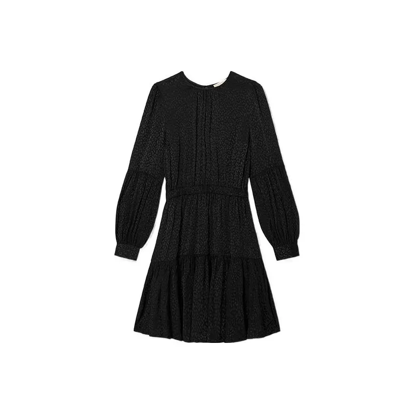 MICHAEL KORS Длинное платье с длинными рукавами женское черное