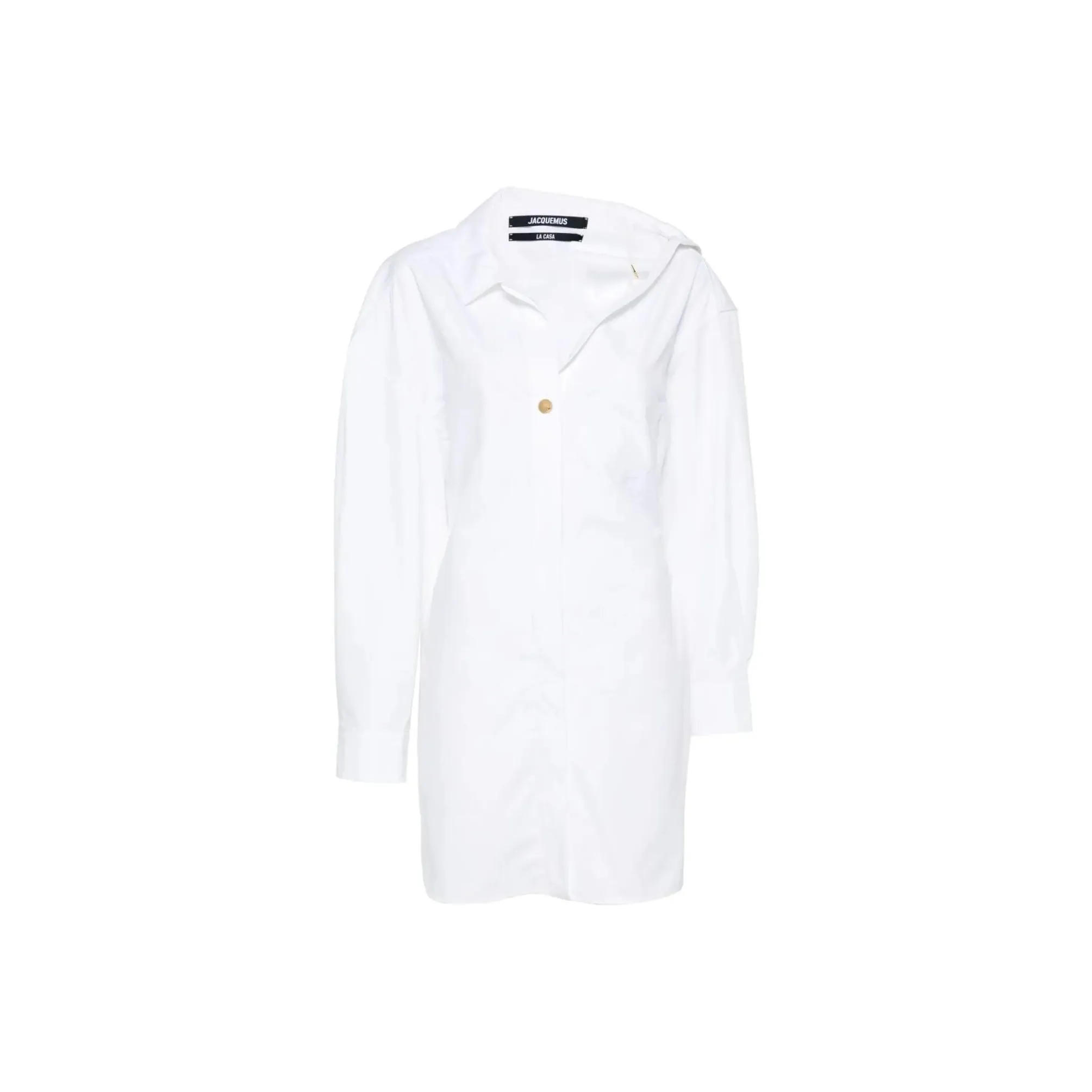 Jacquemus La Mini Robe Asymmetric Neck Mini Dress