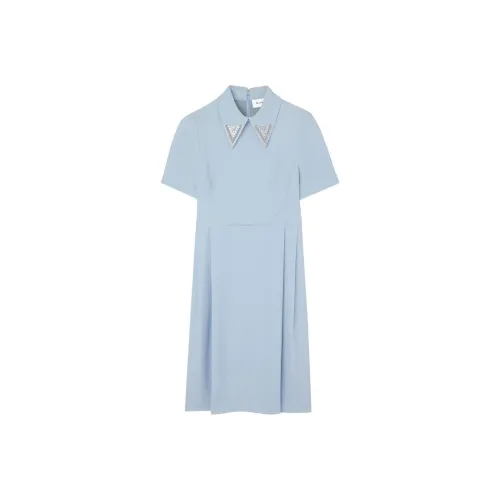 St. John Blue Женские Короткие Платья с Рукавами