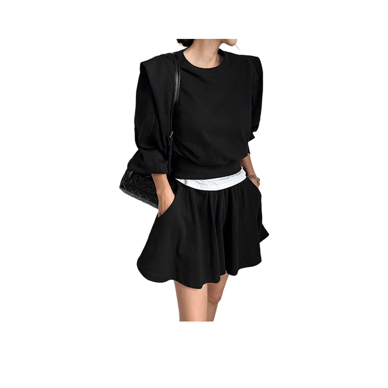 NANING9 Повседневный костюм женский черный