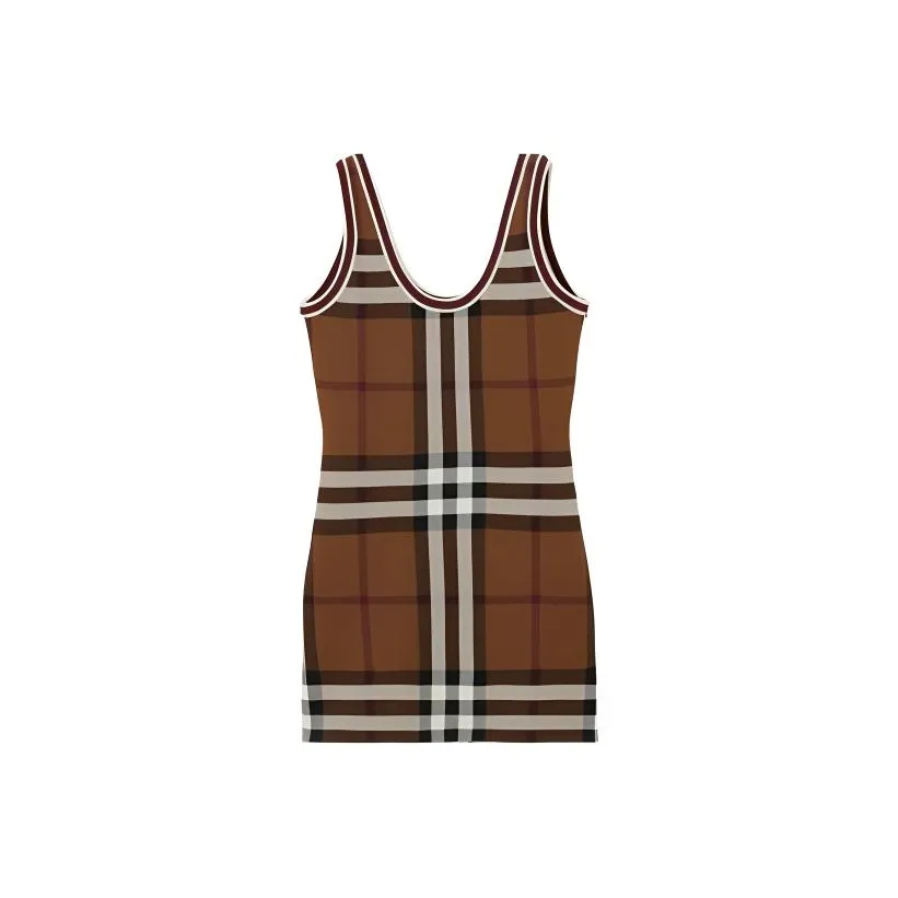 Burberry Maisie Vintage Check-Jacquard Sleeveless Mini Dress