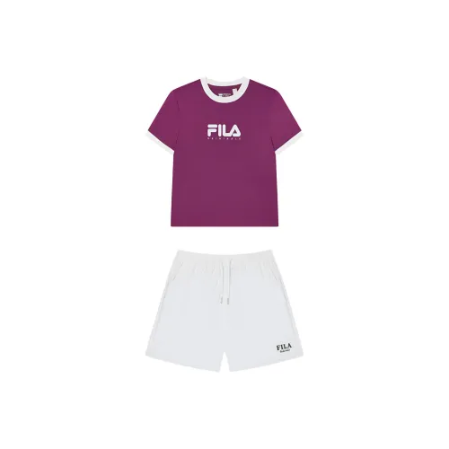 FILA Румяна Красный/Стандартный белый Женские Повседневные костюмы