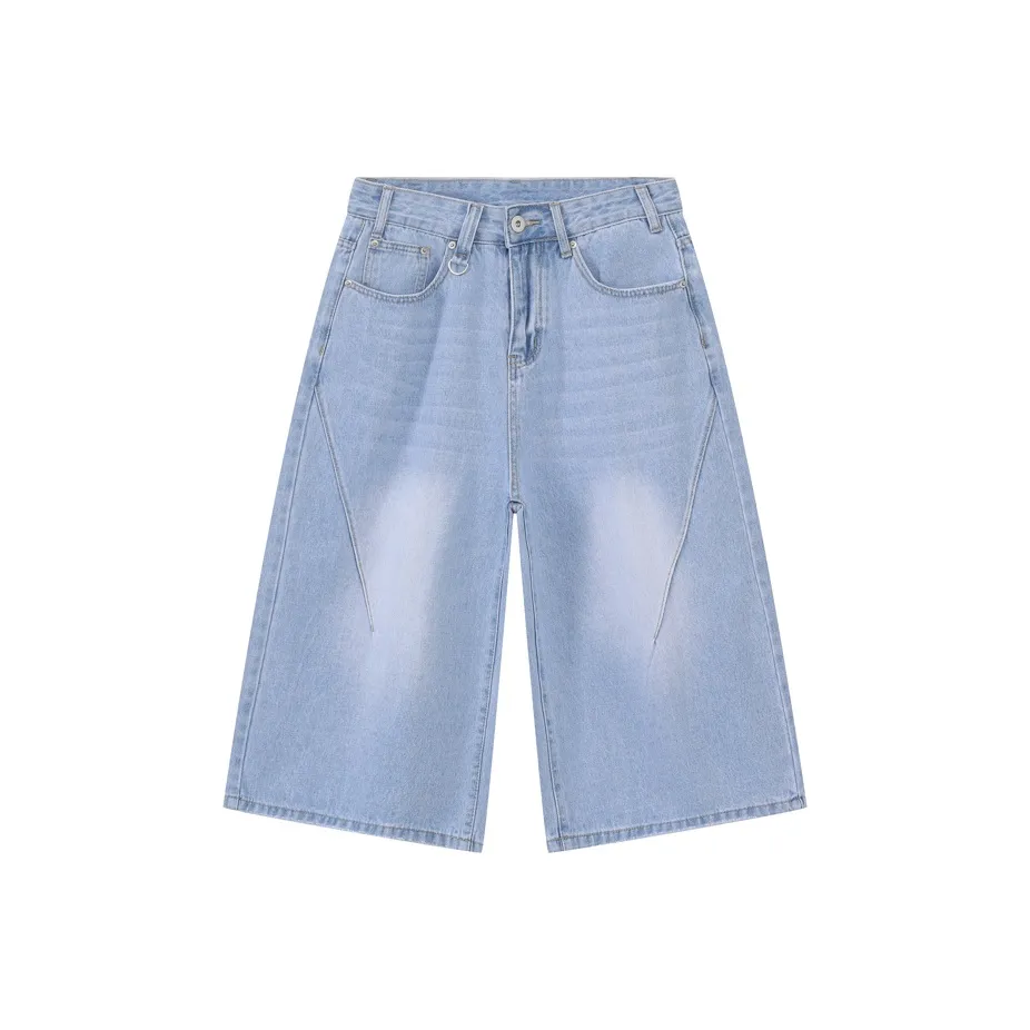 Voguo Relay Denim Shorts Unisex Vintage Blue