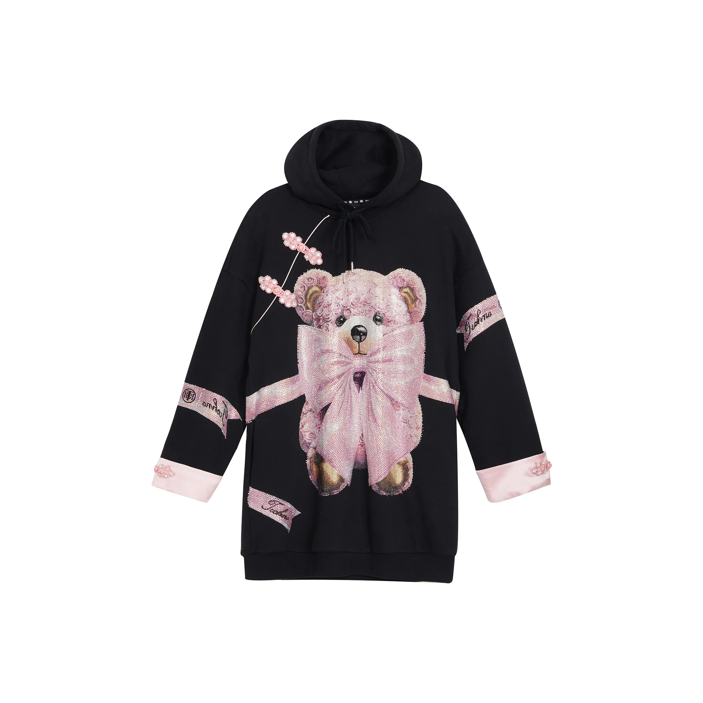 TCH Длинное платье с длинными рукавами женское черное