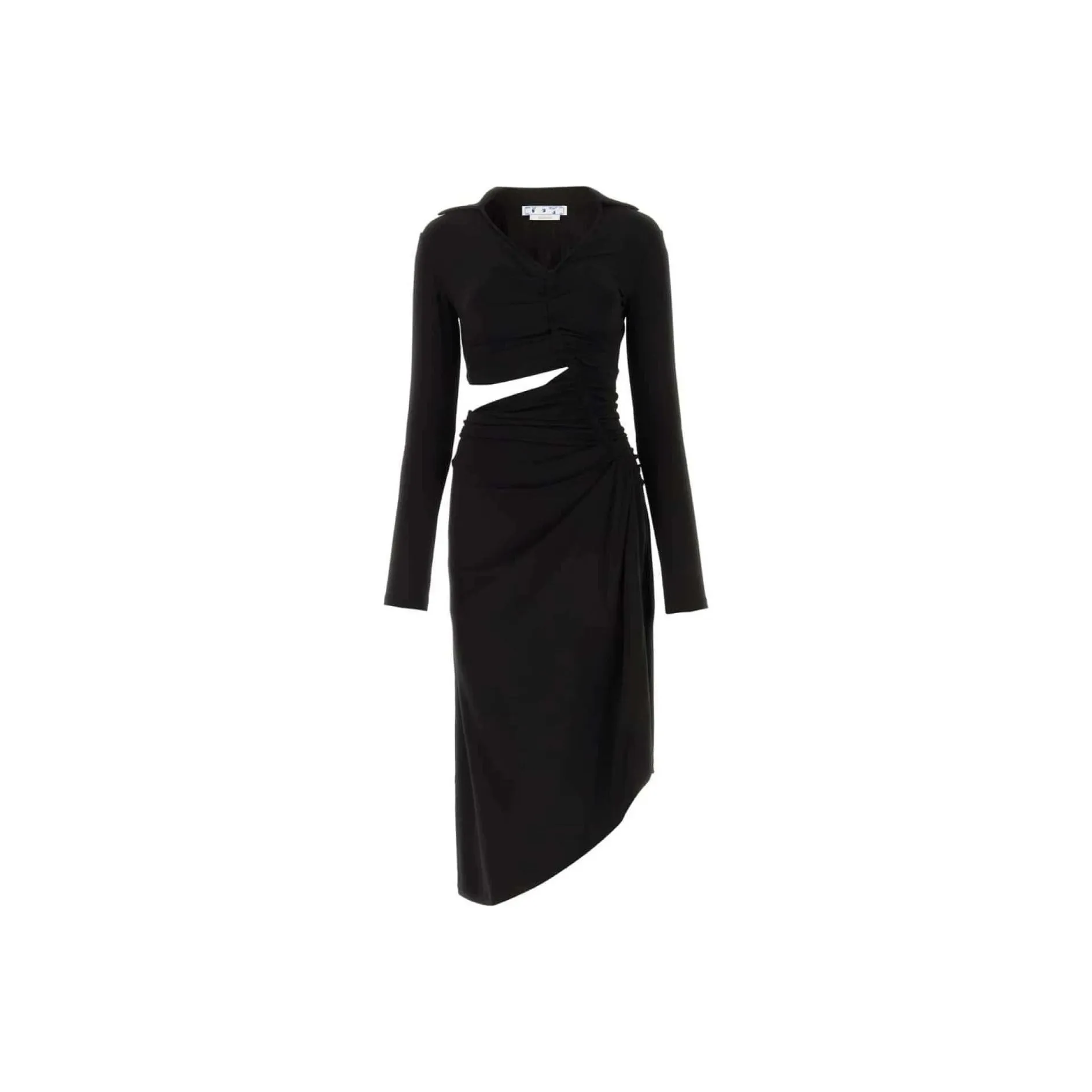 OFF-WHITE Ruched Long-Sleeved Dress