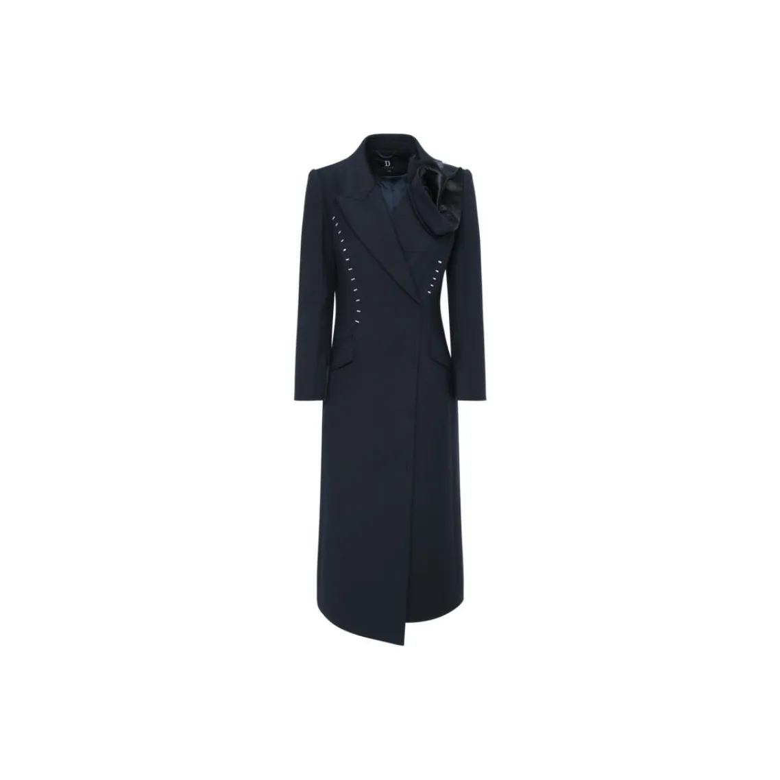 IDPAN Long Sleeved Dresses Women's Navy Blue