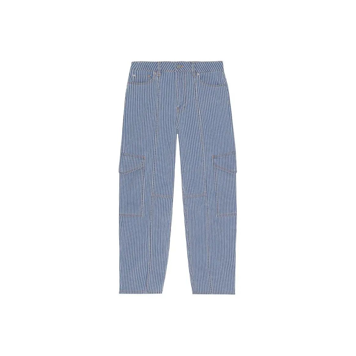 GANNI Stripe pattern Cargo Jeans