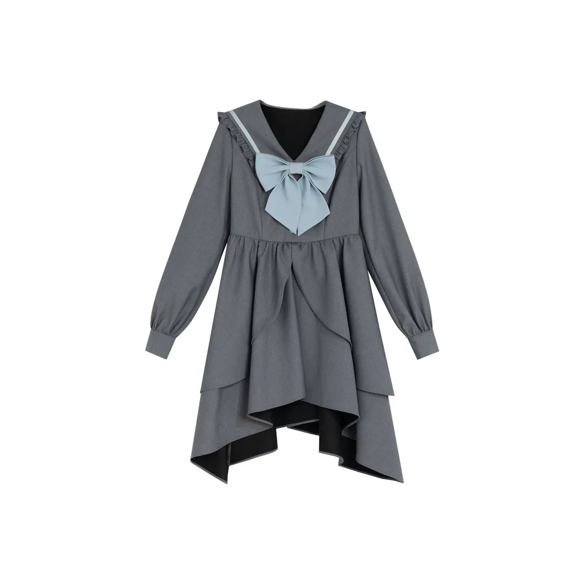 Snbl Серый Женские Длинные Платья с Рукавами