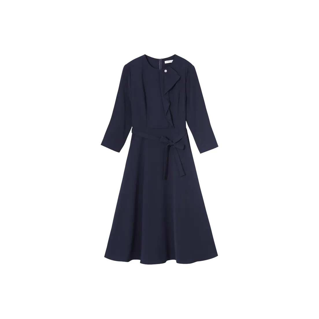 Lucybaily Длинное платье с длинными рукавами женское темно-синий