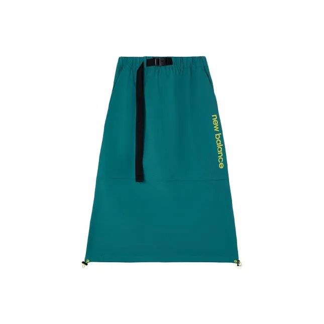 New Balance Зеленая Женская Повседневная Длинная Юбка