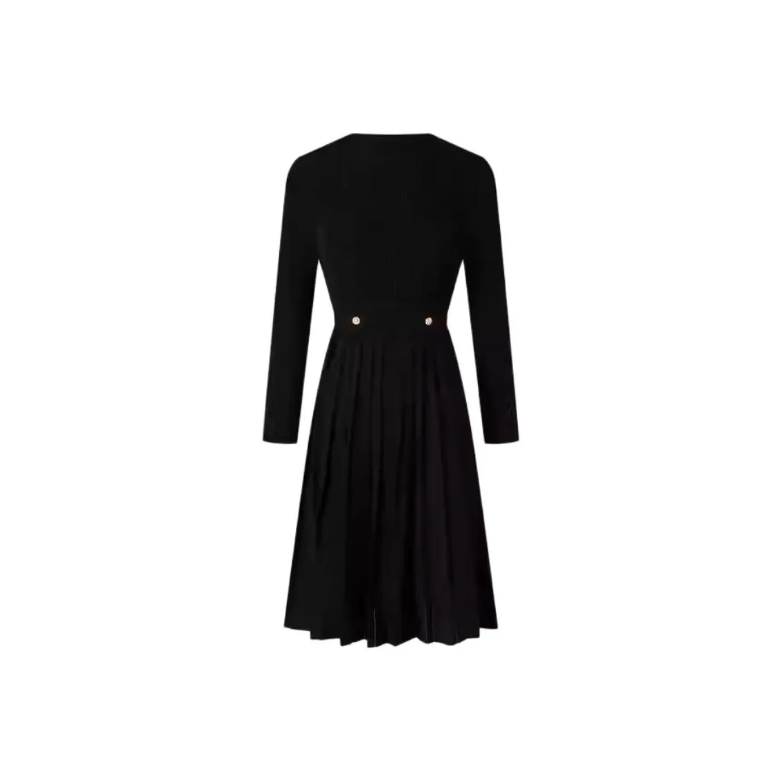 KARL LAGERFELD Длинное платье с длинными рукавами женское черное