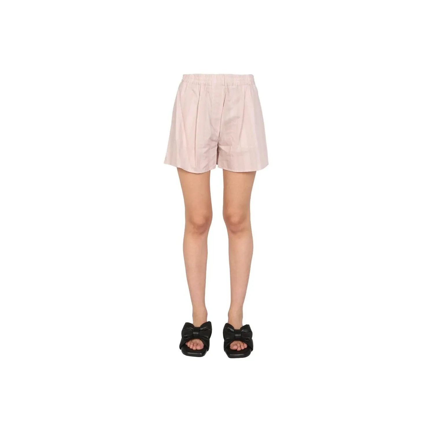 OFF WHITE Striped High Waist Shorts