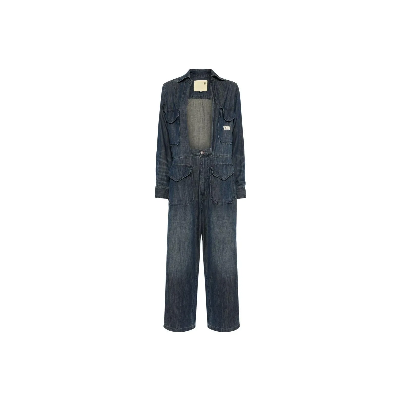 R13 Open-front Denim Jumpsuit