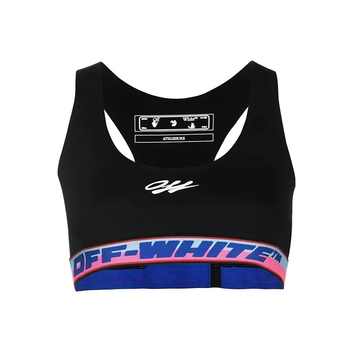 OFF WHITE Athleisure Logo Bra Top Black/Blue/Pink