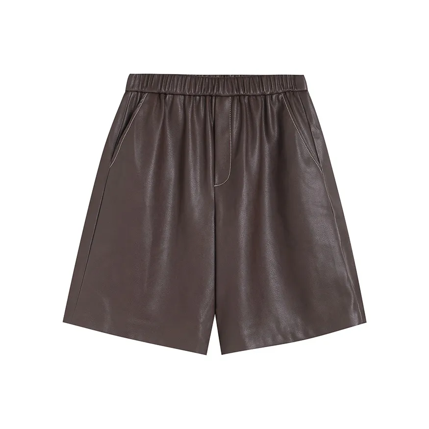 AMAZING SONG Повседневные шорты Женские Какао-коричневый