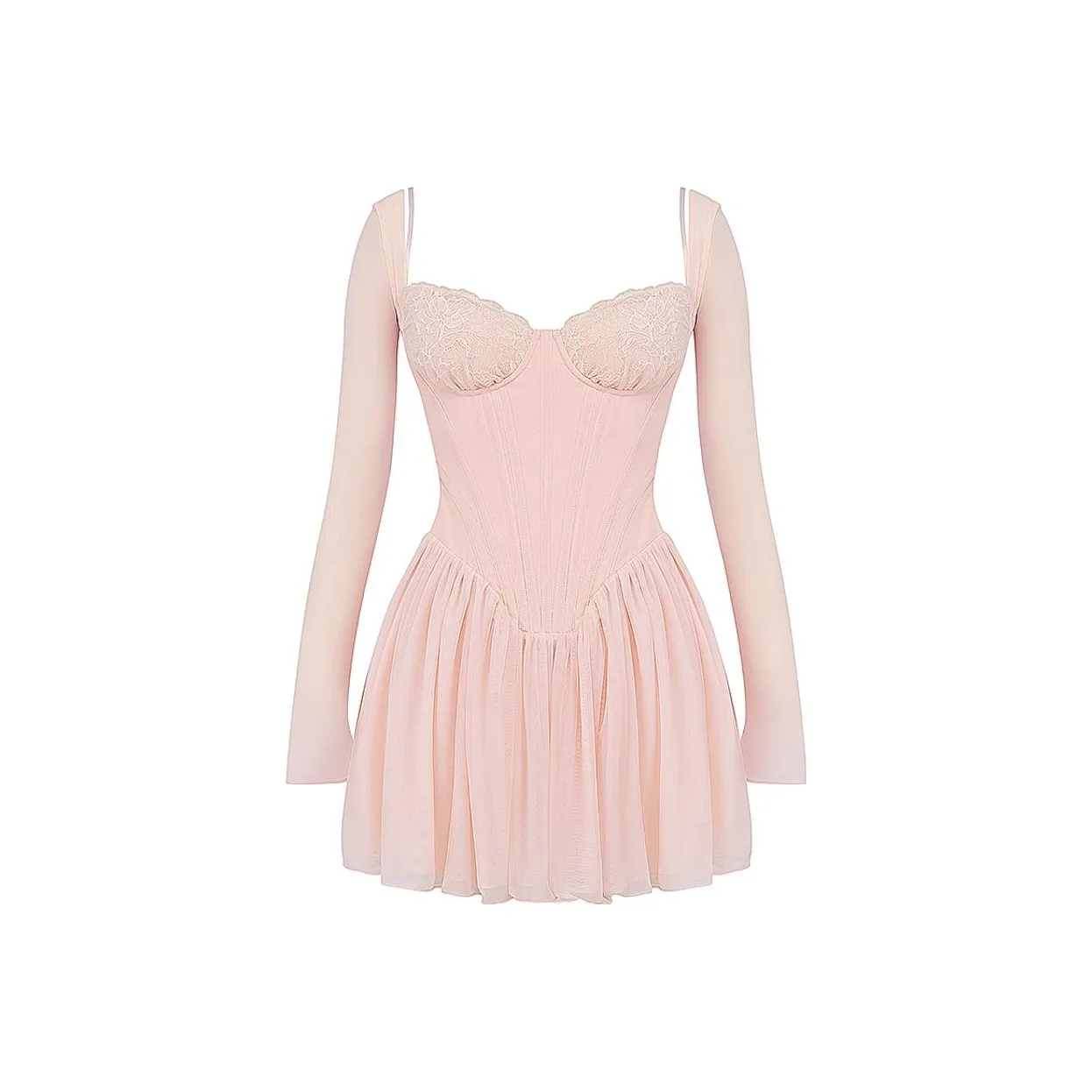 HOUSE OF CB FW23 Vivi Collection Long Sleeved Dresses Women's Peach