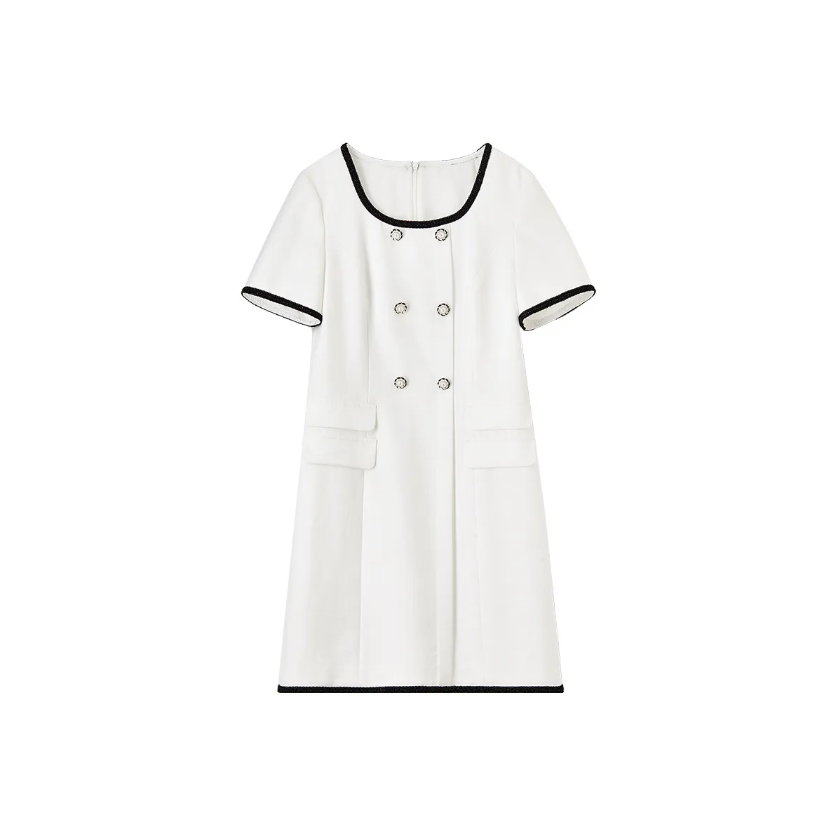 SENTUBILA Short Sleeved Dress Women's Pearl White