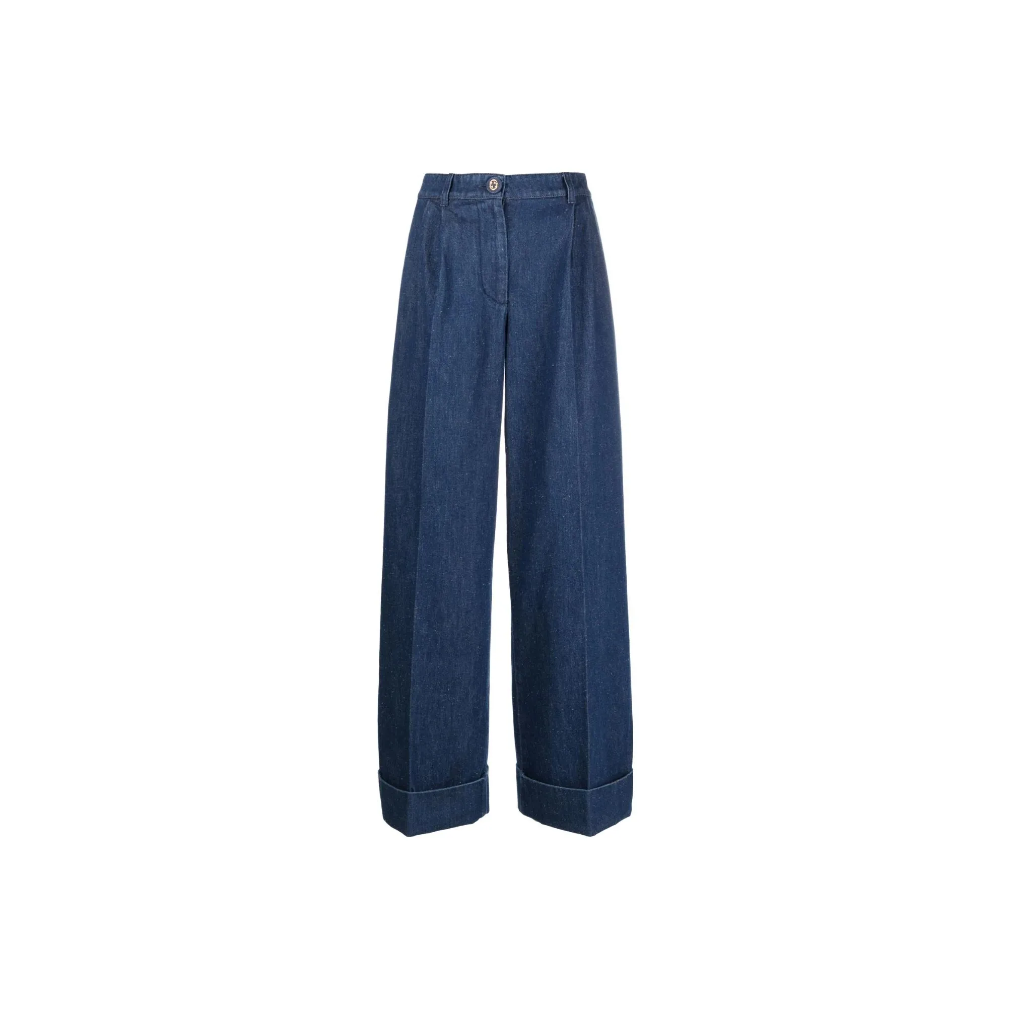 GUCCI Logo Patch Wide Leg Jeans
