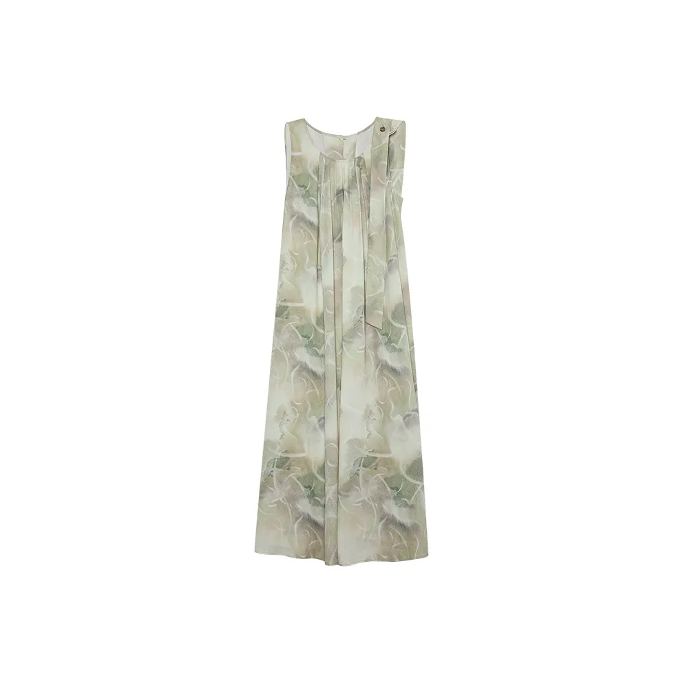 THE SEA LIFE Без рукавов Платье Женское Сияющий Зеленый