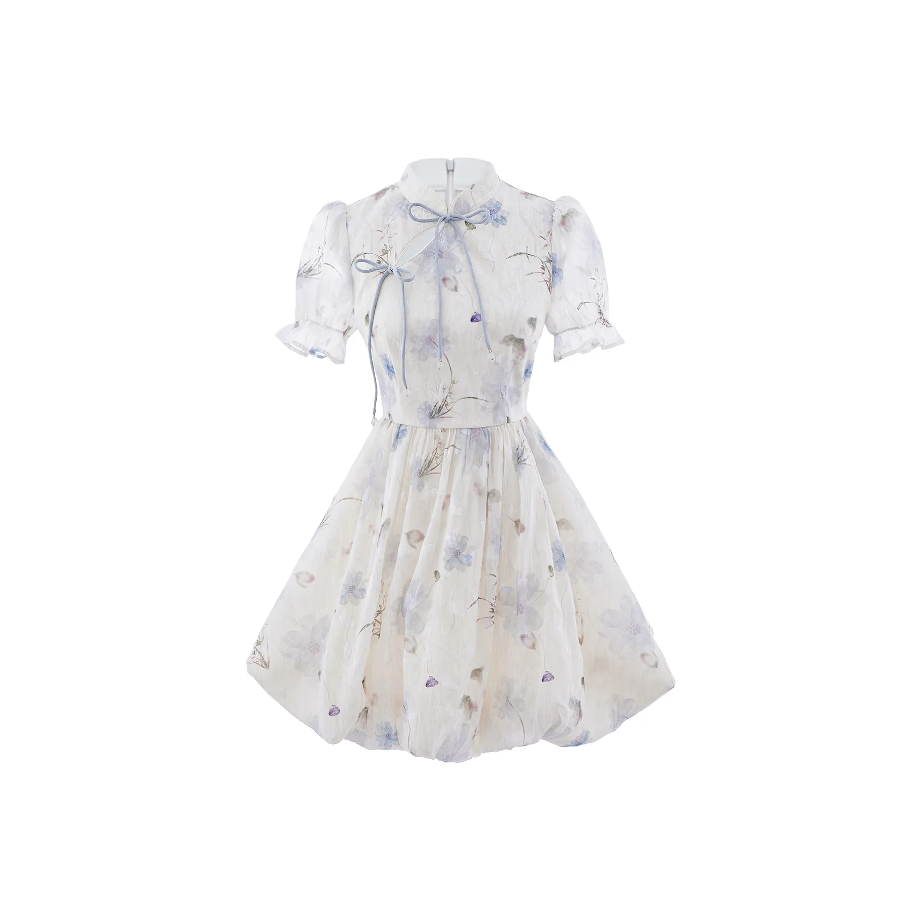 Blovelan Короткий рукав Платье Женское С цветочным узором