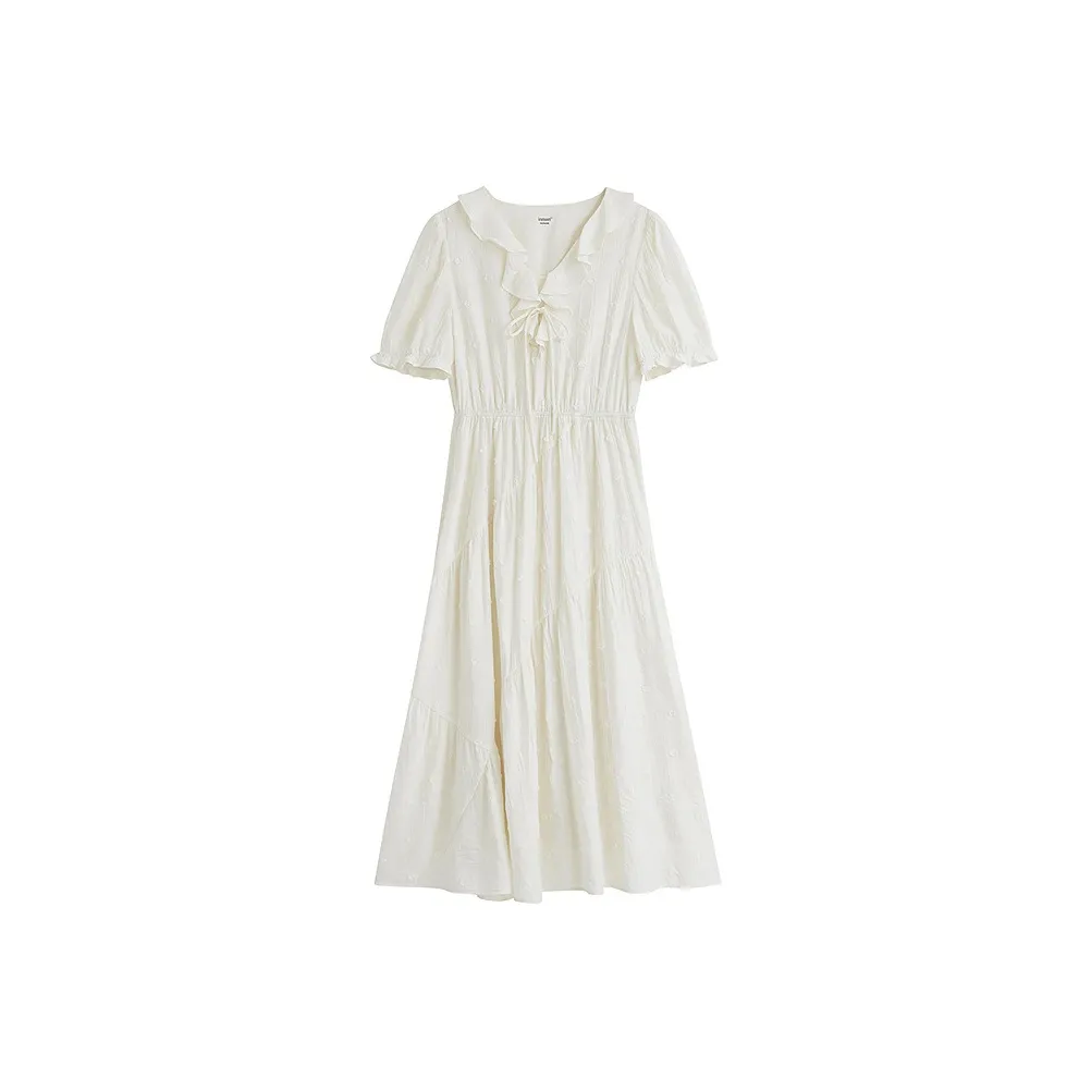 Inman Short Sleeved Dresses Women's Pear Blossom Beige