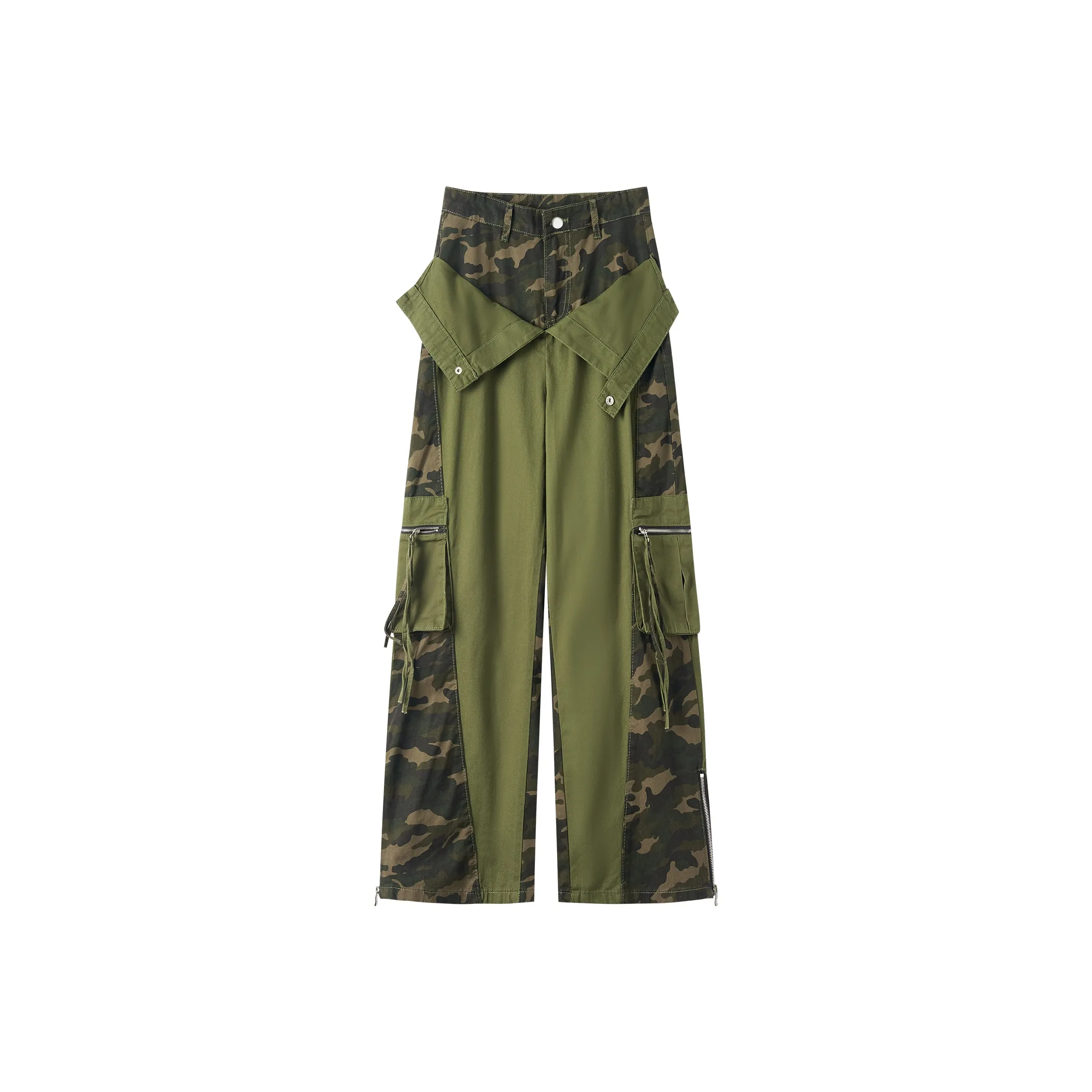 XUANSHU Армия Зеленый Женские Карго Брюки