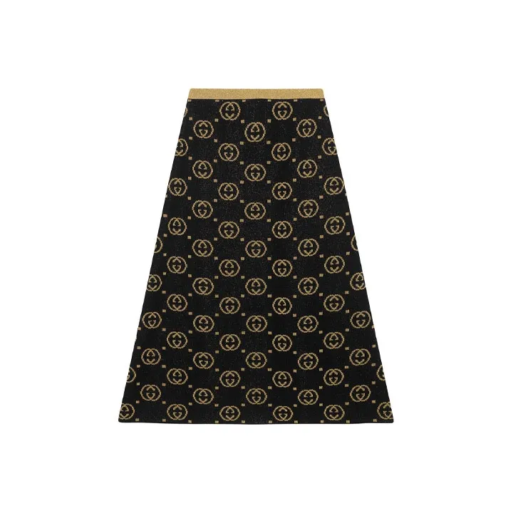 GUCCI Casual Long Skirt Women's Black