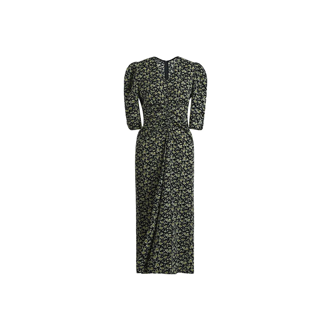 THE SEA LIFE Короткое платье с короткими рукавами женское мохово-зеленый