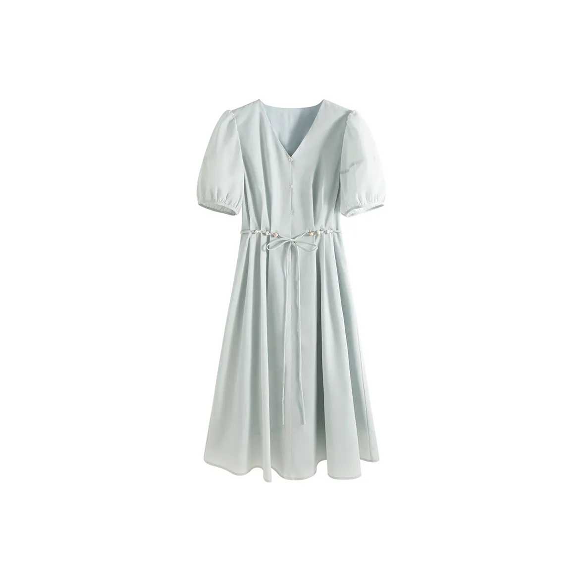 Accommodation BOOK Короткое платье с короткими рукавами женское светло-синее