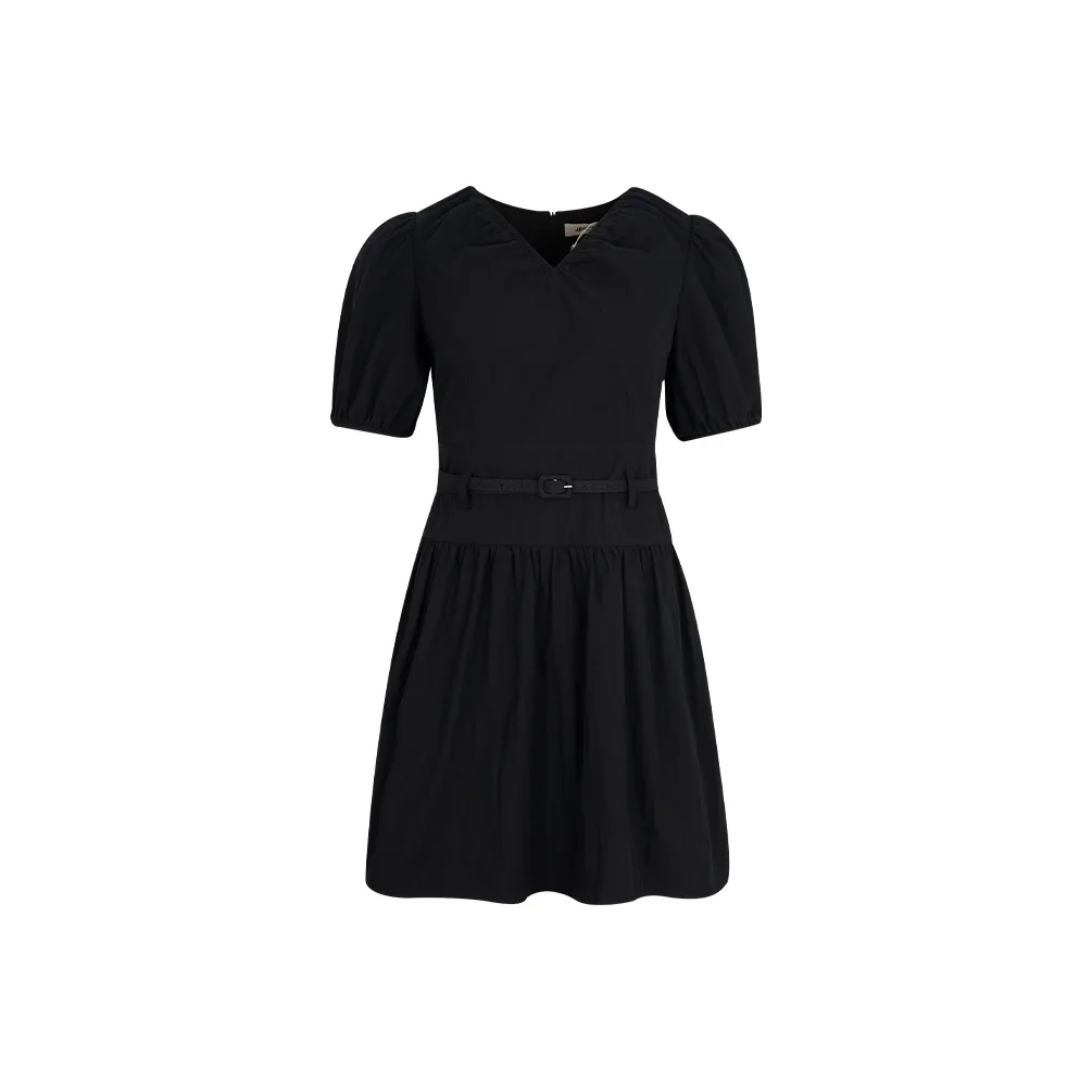 JESSYLINE Короткое платье с короткими рукавами женское черное
